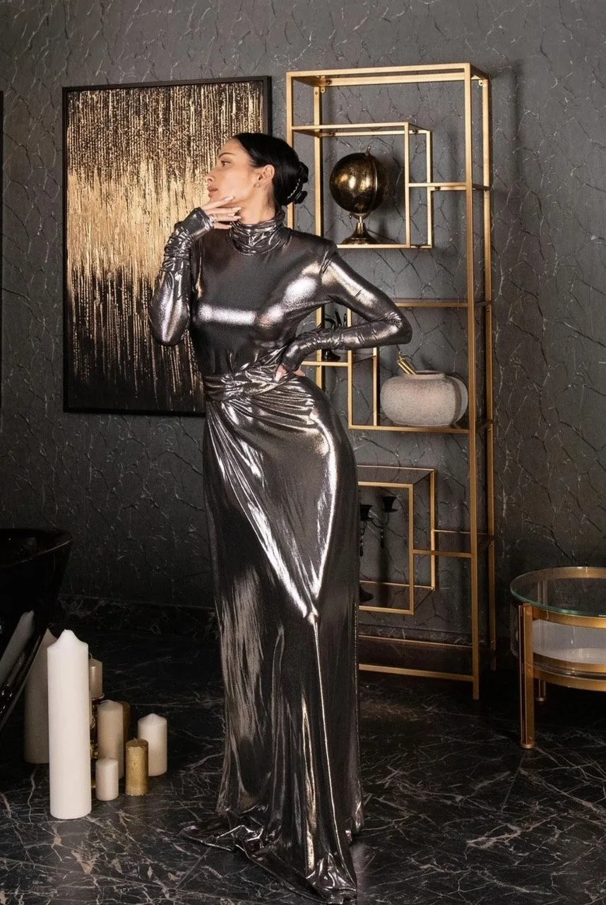Long Silver Dress
