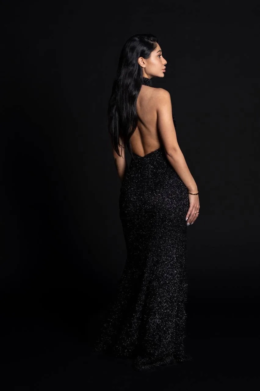 Backless Black Dress