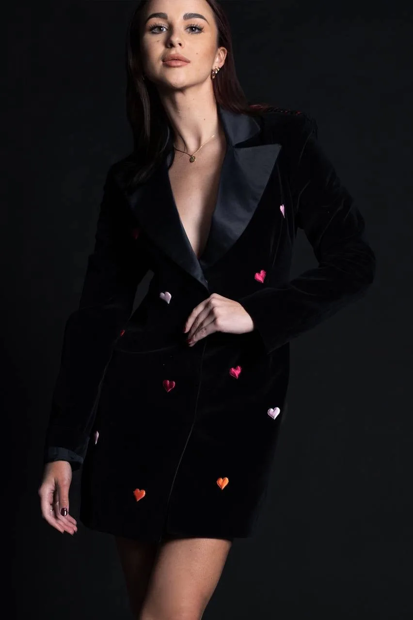 Black Velvet Jacket Dress 4