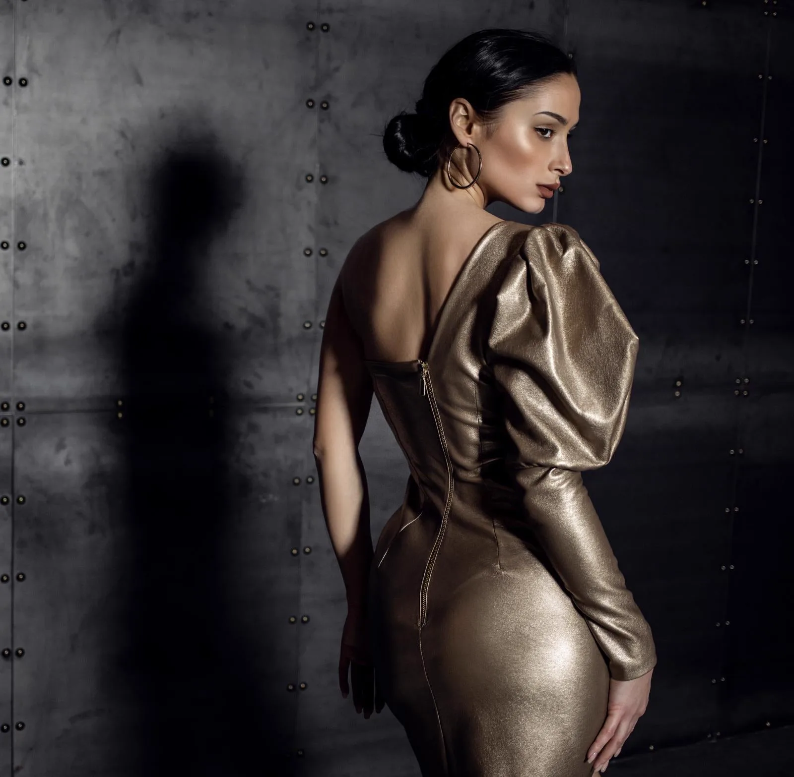 Golden Style Short Dress 3