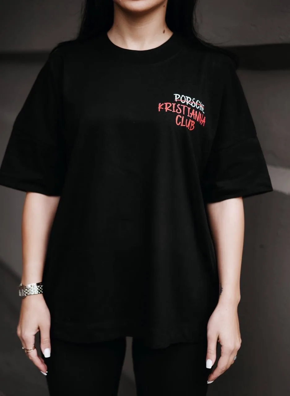 Oversized T-shirt - NEED MONEY FOR KRISTIANNA - Black 4